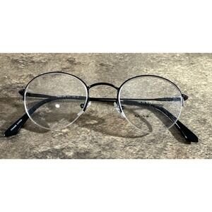 Marchon 7902-2R 001 Black Half Rim Flex Eyeglasses Frame 43-20-140-38mm NWOT G16